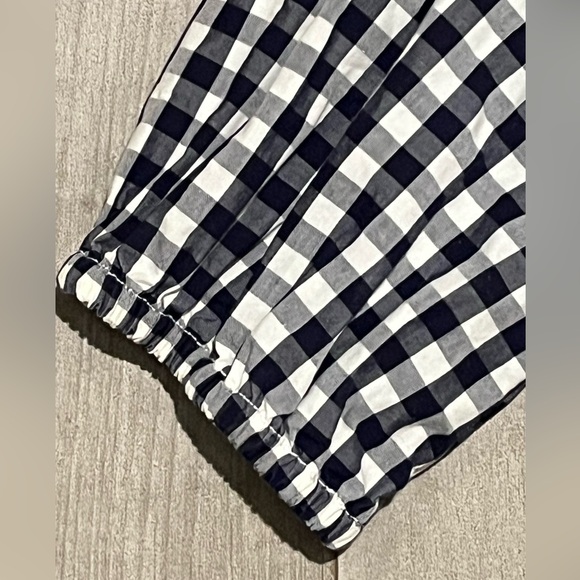 Girls j crew puff sleeve shirt dress in mixed navy gingham.  Size 7. - Picture 7 of 9